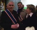 Sylvain De Smet, avec Marie-Christine Blandin, Sénatrice, dans le squat du 22 avenue Matignon, pour soutenir Jeudi Noir